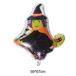 Happy Halloween Aluminum Foil Balloons Set Pumpkin Witch Bat Balloons Kit Festival Decor