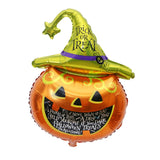 Happy Halloween Aluminum Foil Balloons Set Pumpkin Witch Bat Balloons Kit Festival Decor