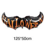 Happy Halloween Aluminum Foil Balloons Set Pumpkin Witch Bat Balloons Kit Festival Decor