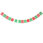 Tissue Paper Flowers Pom Pom Xmas Tree Paper Garland Tassels Merry Christmas Banner