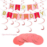Paper Garland Banner Balloons Kit Hanging Swirl Decoration For Birthday/Wedding/Party Christmas/Decoration