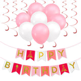Paper Garland Banner Balloons Kit Hanging Swirl Decoration For Birthday/Wedding/Party Christmas/Decoration