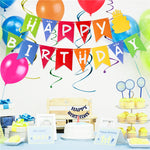 Paper Garland Banner Balloons Kit Hanging Swirl Decoration For Children Birthday/Wedding/Party/Christmas/Decoration