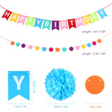 Esonmus Colorful Birthday Party Decoration Supplies Kit Happy Birthday Banner