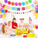 Esonmus Colorful Birthday Party Decoration Supplies Kit Happy Birthday Banner
