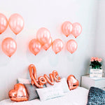 Rose Gold Love Balloons Kit Foil Heart Balloons Valentines Day Decor Balons Party Baloons Decor