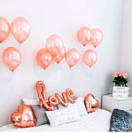 Rose Gold Love Balloons Kit Foil Heart Balloons Valentines Day Decor Balons Party Baloons Decor
