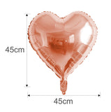 Rose Gold Love Balloons Kit Foil Heart Balloons Valentines Day Decor Balons Party Baloons Decor