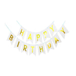 Happy Birthday Banner Tissue Party Decorations Balloon Kit Paper Flowers Hanging Swirl Party Supplies