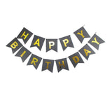 Happy Birthday Banner Tissue Party Decorations Balloon Kit Paper Flowers Hanging Swirl Party Supplies